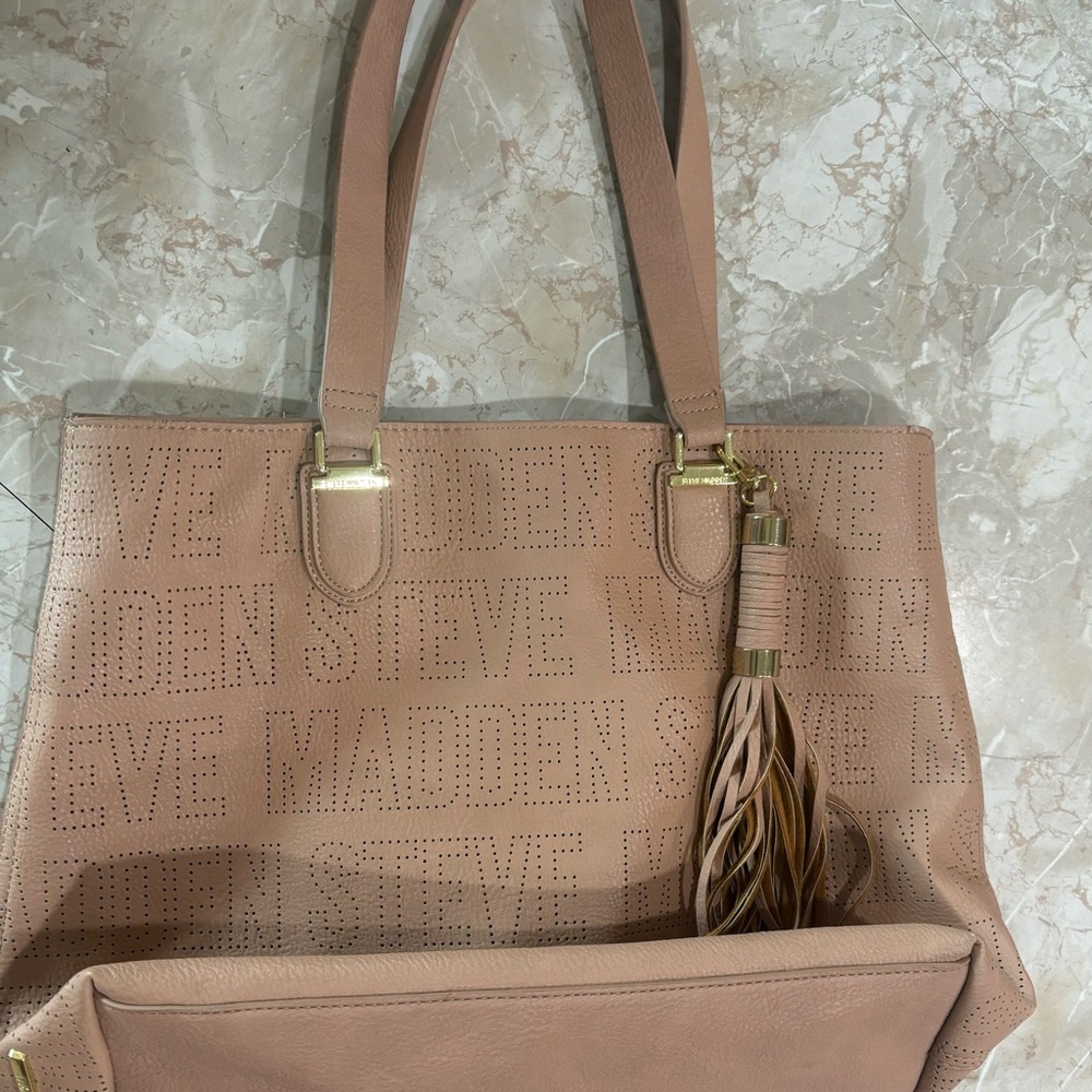 Steve Madden Beige Tote Bag